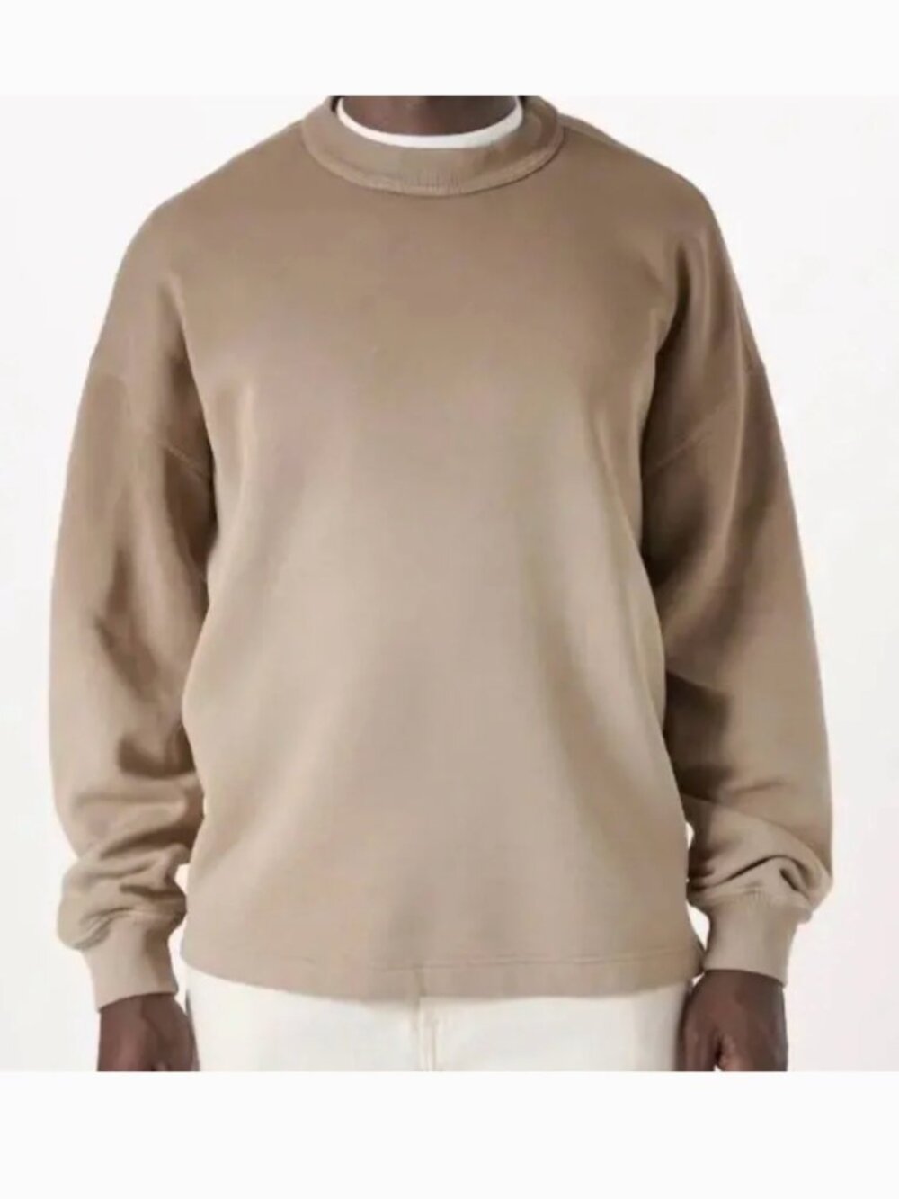 Abercrombie & Fitch Soft A&F Essentials Oversized Sweatshirt Beige Tan